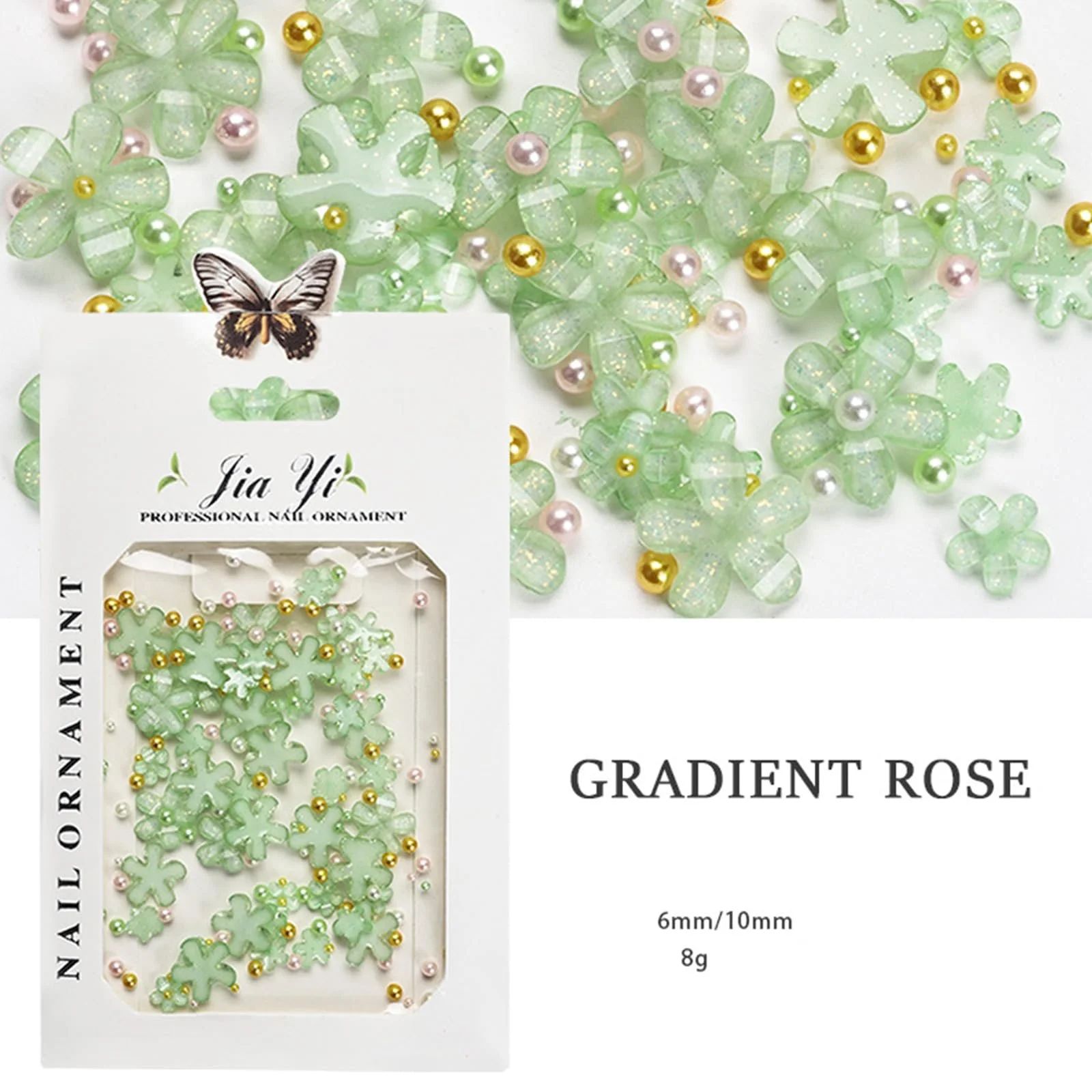 3D Квіти для нігтів Штучні стрази Асорті весняні прикраси з перлинами для манікюру, фото №5 3D Квіти для нігтів Штучні стрази Асорті весняні прикраси з перлинами для манікюру, фото №5