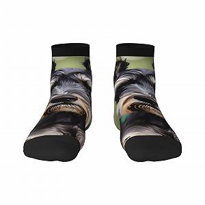 Носки SSIMOO Schnauzer Милые, Модные, Удобные, Повседневные, Подходят для любого времени года, Рисунок Schnauzer, Универсальный размер, Рисунок Schnauzer - Фото 1