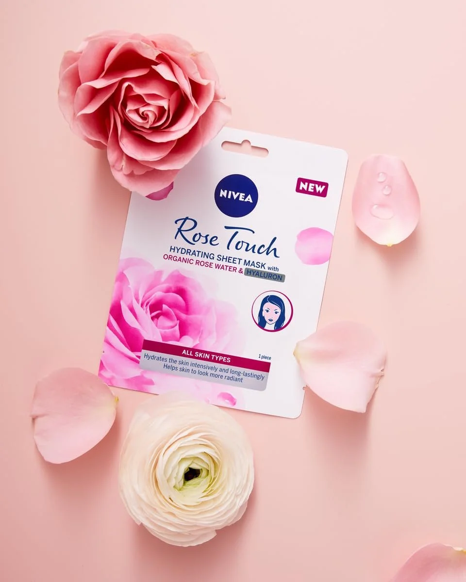 Тканинна Маска NIVEA Rose Touch Зволожуюча з органічною трояндовою водою та гіалуроновою кислотою (5 шт), фото №3