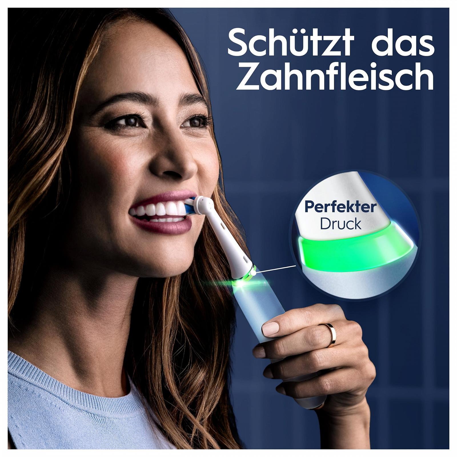 Зубная щетка электрическая Oral-B iO Series 9 Luxe Edition, 7 режимов чистки, магнитная технология и 3D-анализ, цветной дисплей, чехол для зарядки, Aqua Marine, фото №2