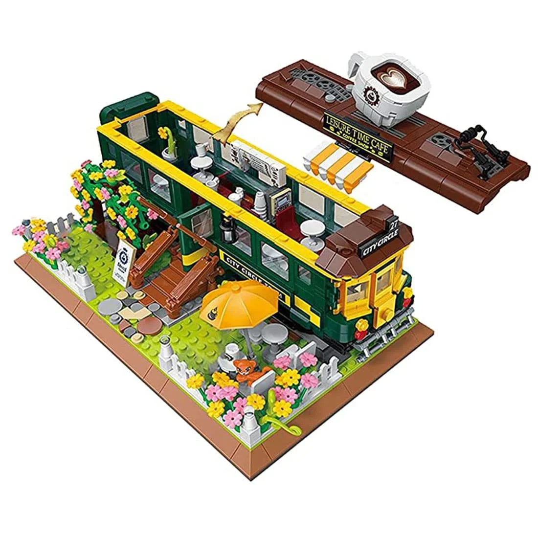 Конструктор Кафе Поезд AKOGD Модель Здания, фото №7 Конструктор Кафе Поезд AKOGD Модель Здания, фото №7