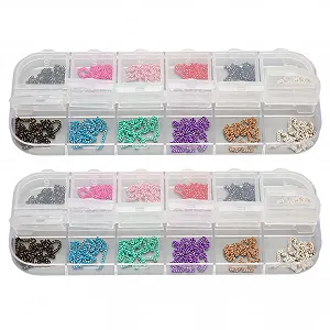 Цепочки для ногтей 3D Mix Металл Punk с футляром - Фото 1