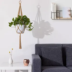 Підвісні тримачі для рослин макраме Navaris 5 шт. 100 см Бавовна synthetic.ua - Фото 1