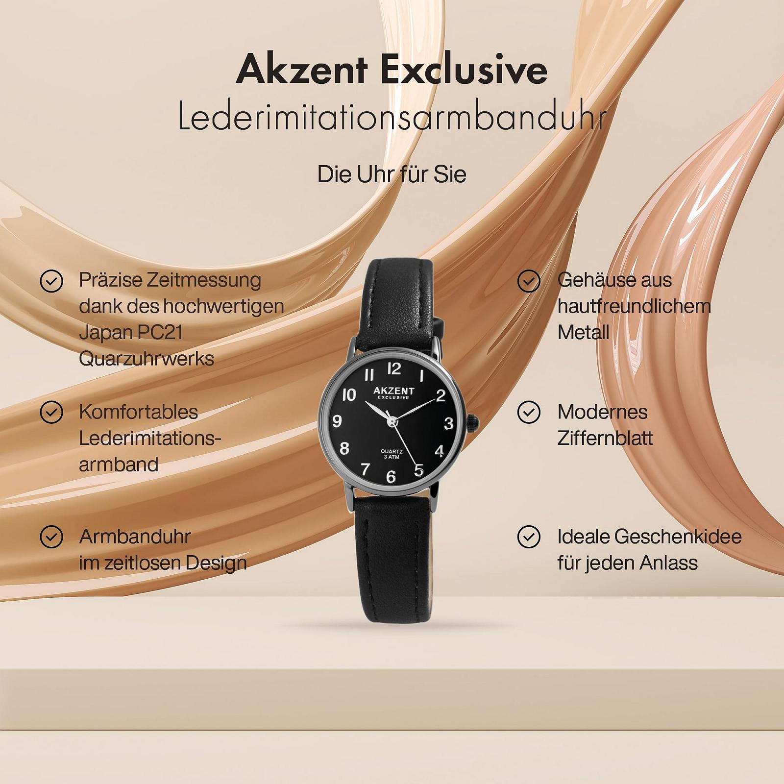 Часы Akzent Exclusive Женские Кожаный Имитация 1900208 Аналоговый Кварцевый, фото №2 Часы Akzent Exclusive Женские Кожаный Имитация 1900208 Аналоговый Кварцевый, фото №2