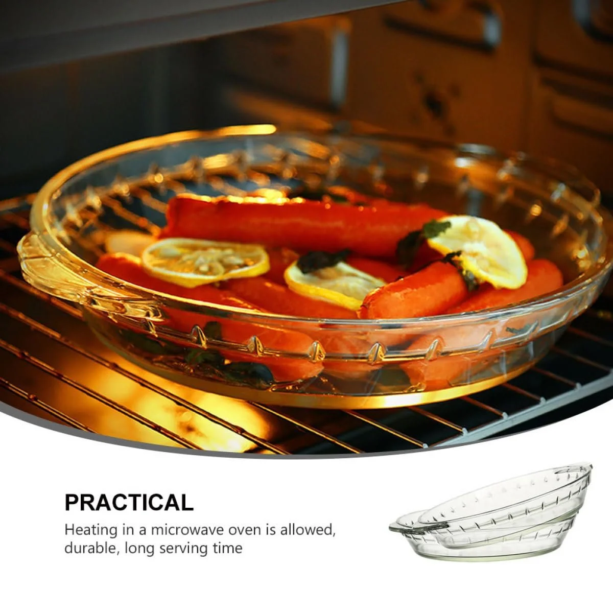 Набор форм для запекания Garneck 2 шт. термостойкие стеклянные прозрачные, фото №4