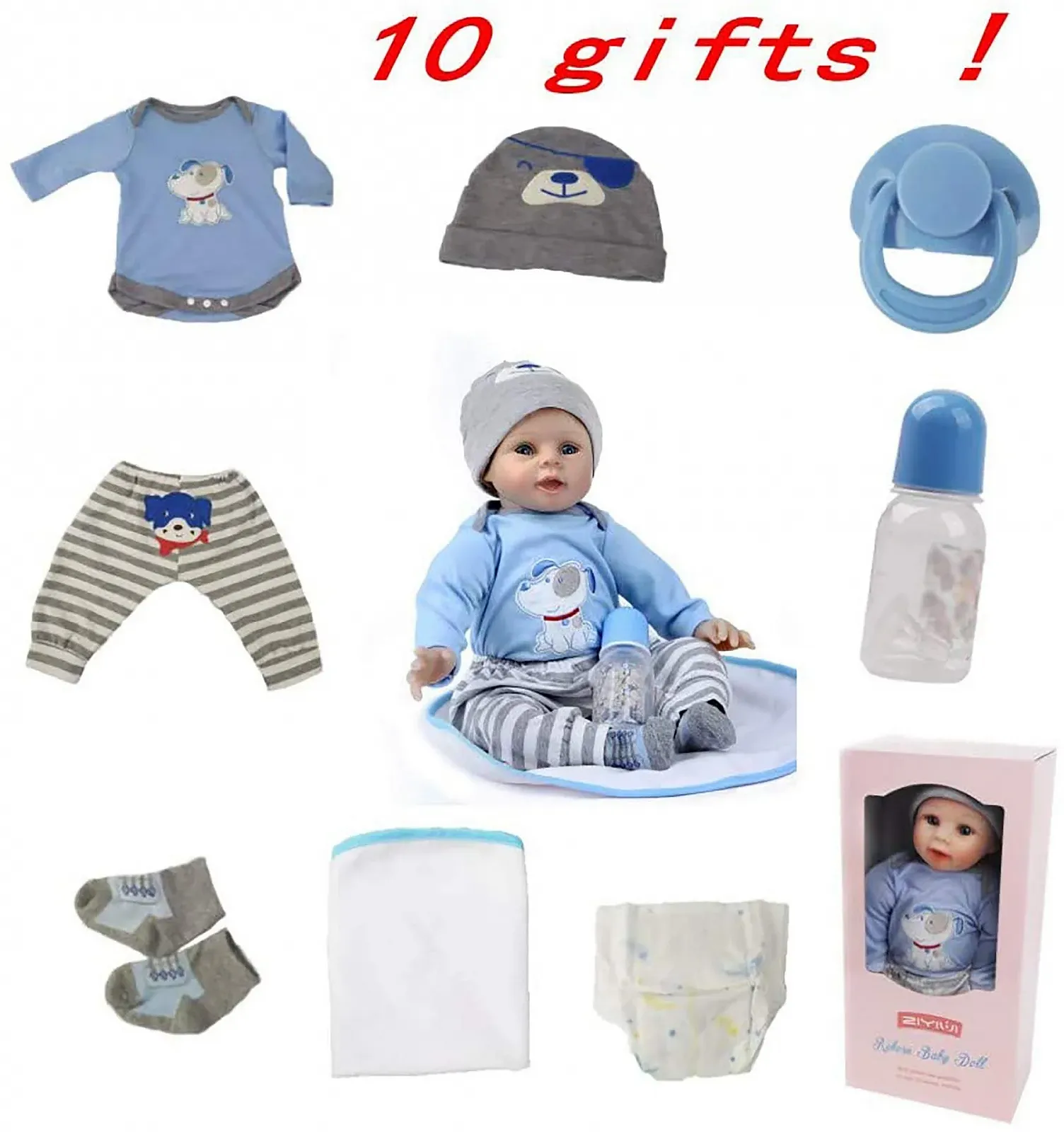 Кукла Реборн ZIYIUI 55 см Реалистичная Девочка Реборн Мягкий Силиконовый, фото №5