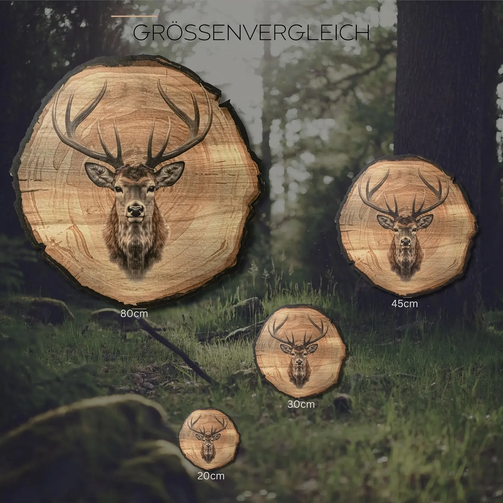 Картина на стіну DARO Design Олень 20 см Художній принт дерево, фото №4 Картина на стіну DARO Design Олень 20 см Художній принт дерево, фото №4