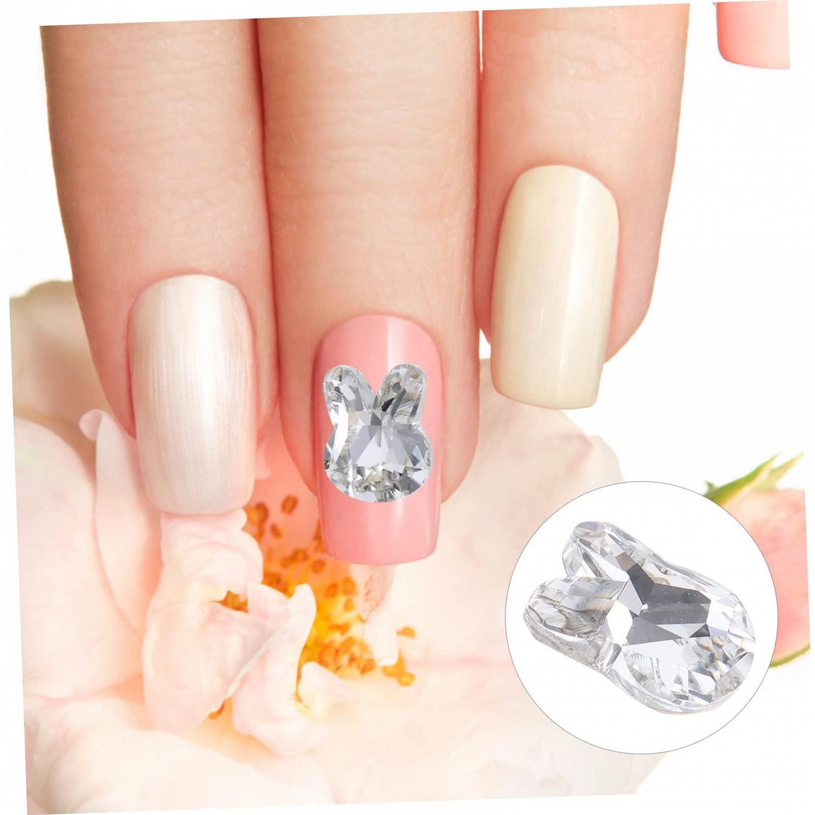 Прикраси для нігтів Кролики зі стразами, фото №5