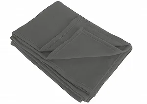 Покривало Sunlusso Polar Fleece, Сірий, 150 x 200 см, 170 г/м

, Тонка та легка Покривало для пар, Пухнаста та м'яка, Дорожня ковдра, Для автомобіля та літака, Захисна Покривало для дивана та кушетки - Фото 1