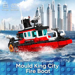 Набор Mould King Creative Fire Boat Model 10082 для строительства пожарного катера для мальчиков и девочек от 8 лет (315+ деталей) synthetic.ua - Фото 1