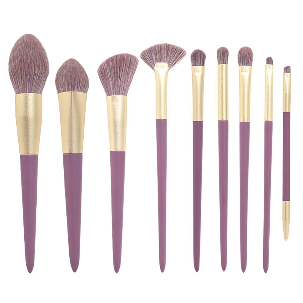 Набір кистей для макіяжу 9 шт. з косметичкою Purple-9 Set, фото №1