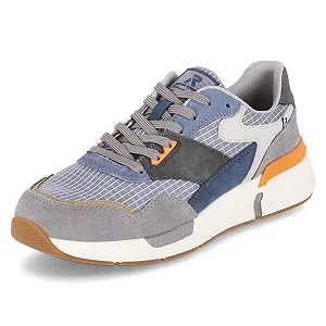 Кросівки Rieker Низькі Сірий Помаранчевий Шкіра та Текстиль synthetic.ua - Фото 1