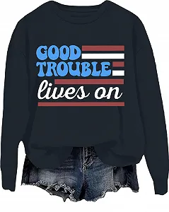 Свитшот Good Trouble Lives On Мужской Женский Good Trouble, Унисекс - Фото 1