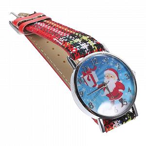Часы WRITWAA Рождественский Санта Клаус Красный Зеркальный Материал Обычное Стеклянное Зеркало - Фото 1