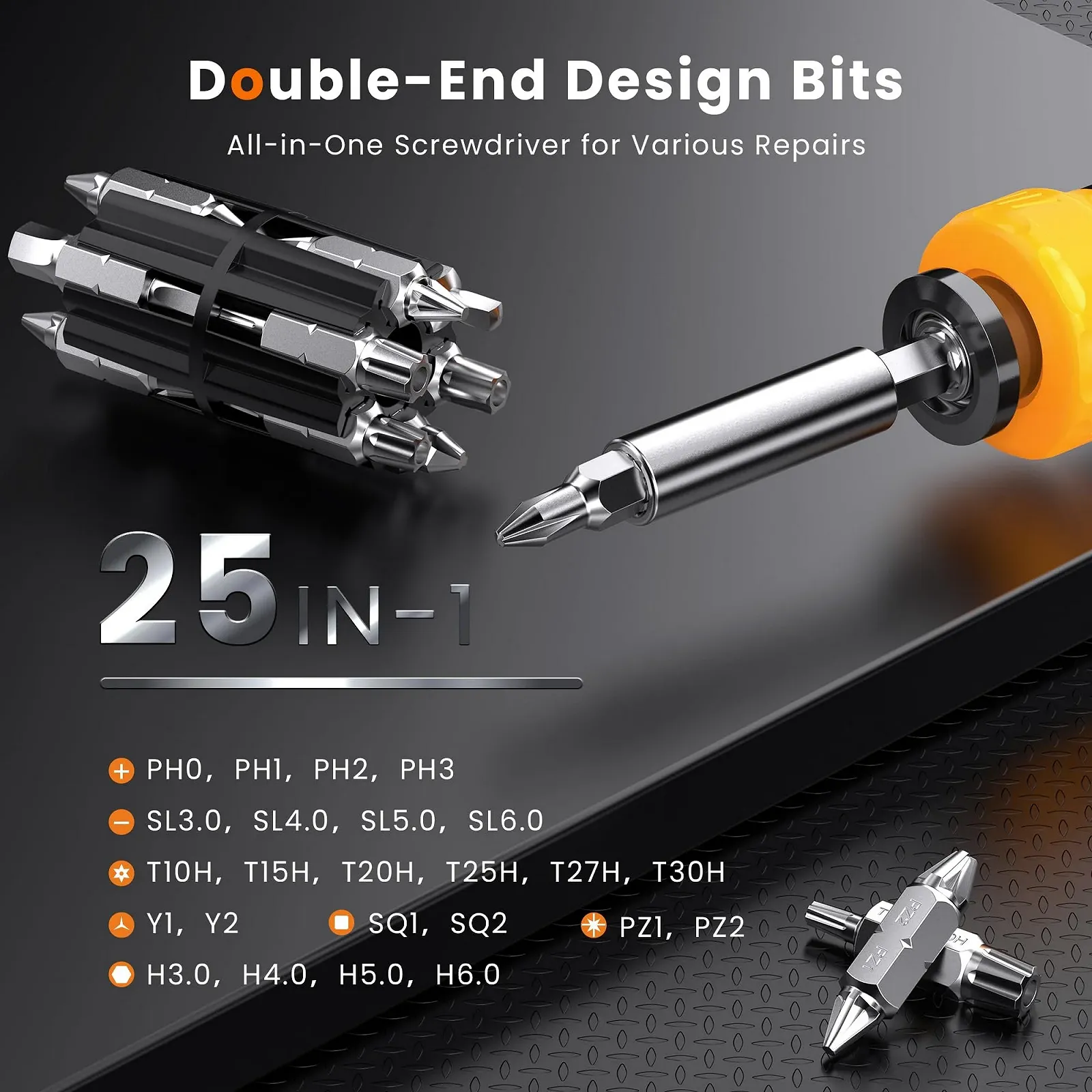 Набір багатобітових викруток Jorest 25 в 1 Магнітна, фото №2