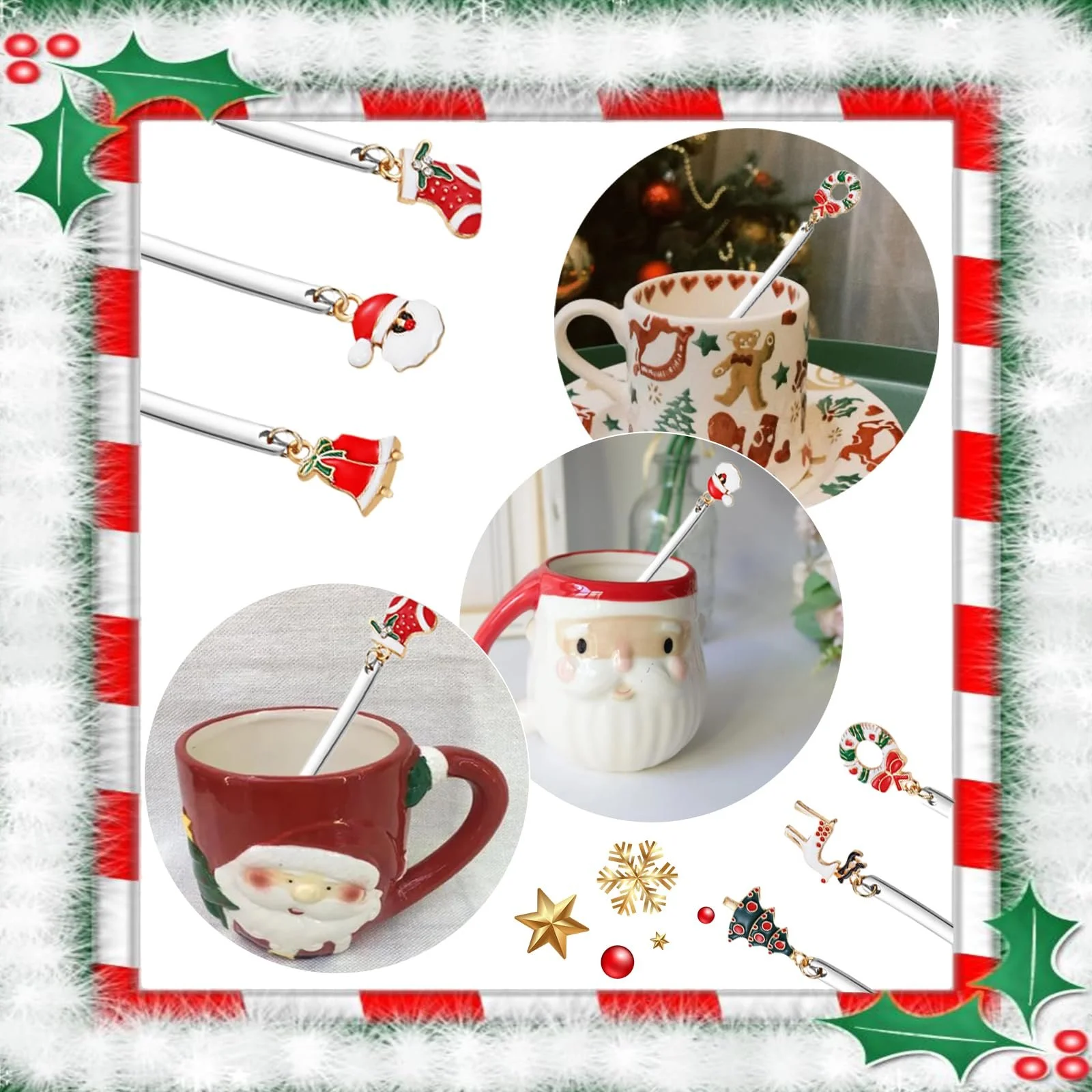 Ложка Різдвяна, Набір з 6 ложок з нержавіючої сталі, фото №3