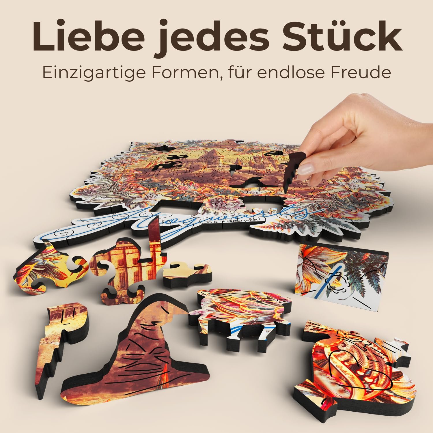 Деревянный пазл CRAFTHUB Harry Potter Hogwarts Castle Utilitarian Romance A3 155 деталей, фото №3