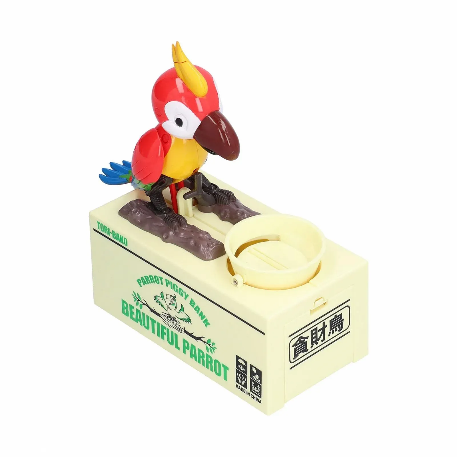 Електронна скарбничка у формі папуги на батарейках, фото №6