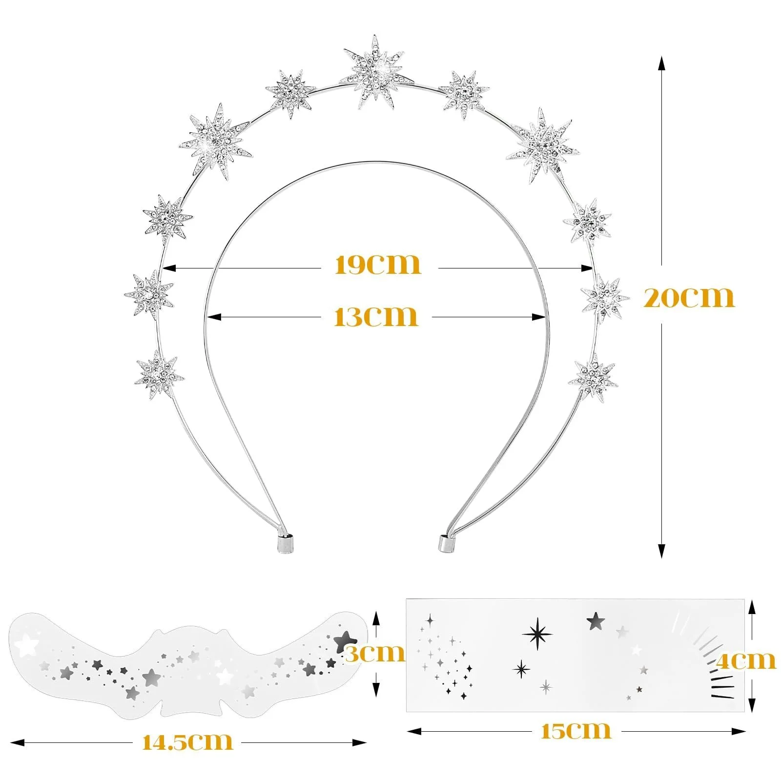 Обруч для волосся зі стразами Sta, фото №2