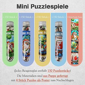 Набір міні-пазлів MISITU Santa Claus Christmas 4 шт. по 150 елементів для дорослих synthetic.ua - Фото 1