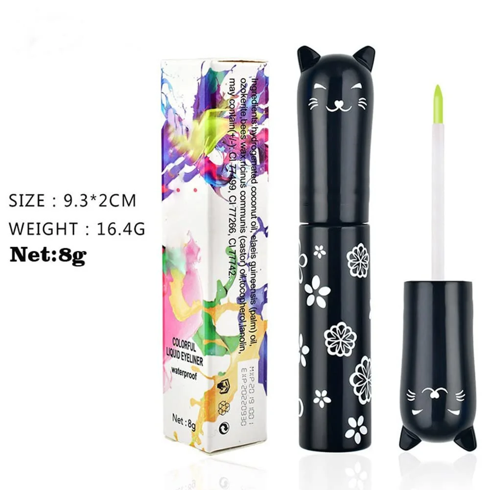 Подводка для глаз Жидкая Водостойкая Стойкая 05# зеленый, фото №3