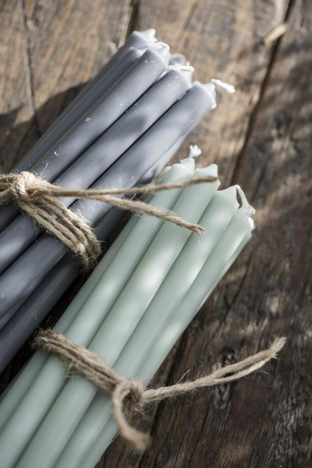 Свечи CMD Pack of 8 Vintage Style Slim Tall Taper Цвет 'Dark Grey' Диаметр 1.3 см Высота 20 см Время Горения 2 часа, фото №5