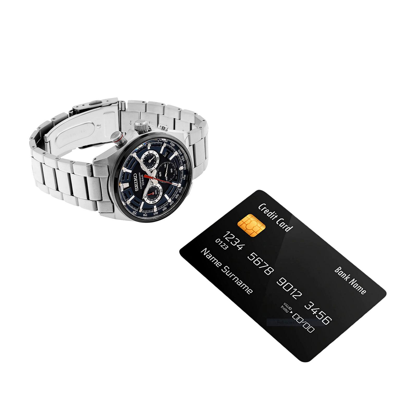 Чоловічий годинник Seiko Quartz SSB407P1 з нержавіючої сталі зі сталевим браслетом, сріблястий, фото №6