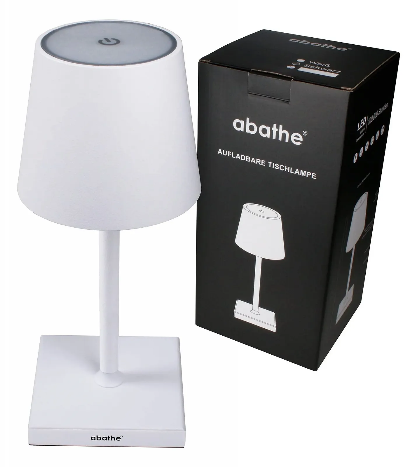 Настільна лампа abathe Classic LED Акумуляторна Бездротова Димувальна 26 см IP54, фото №1