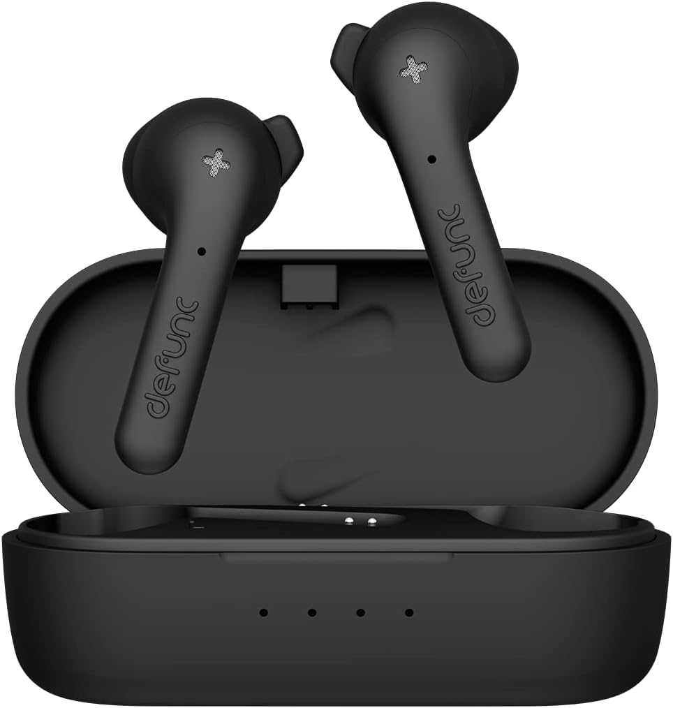 Наушники Defunc True Wireless Earbuds True Basic IPX4 Водонепроницаемые Внутриканальные Наушники 5.0 Bluetooth Стерео Наушники Встроенный Микрофон, Долгое Время Воспроизведения и Зарядный Чехол Черный, фото №1