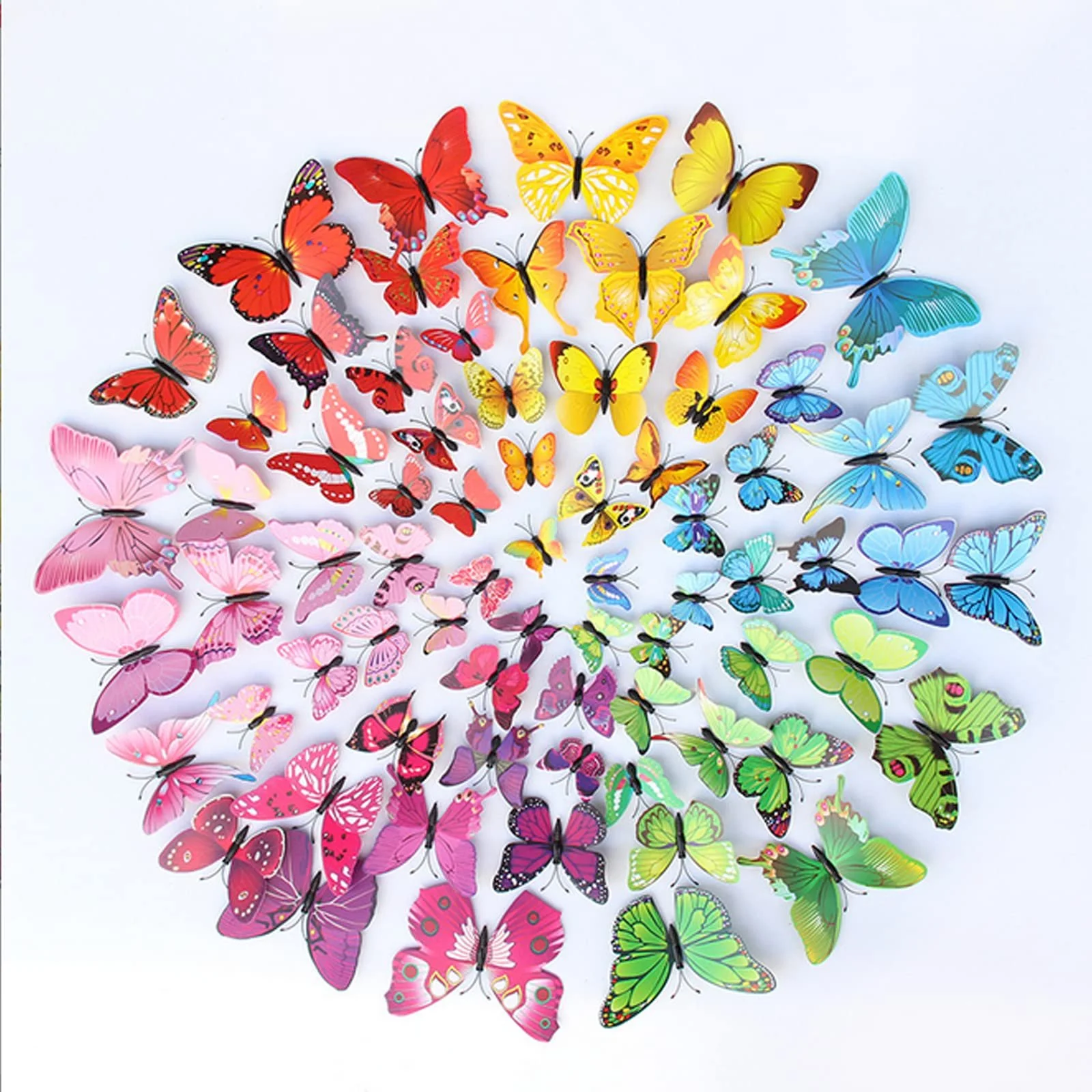 Набір наклейок iwobi 3D Метелики 72 шт., фото №5