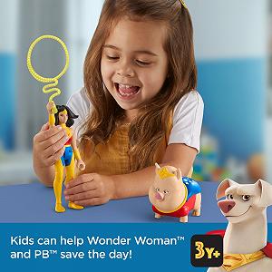 Фигурки Fisher-Price DC Super Pets Чудо-женщина и PB, набор из 2 подвижных фигурок и аксессуаров synthetic.ua - Фото 1