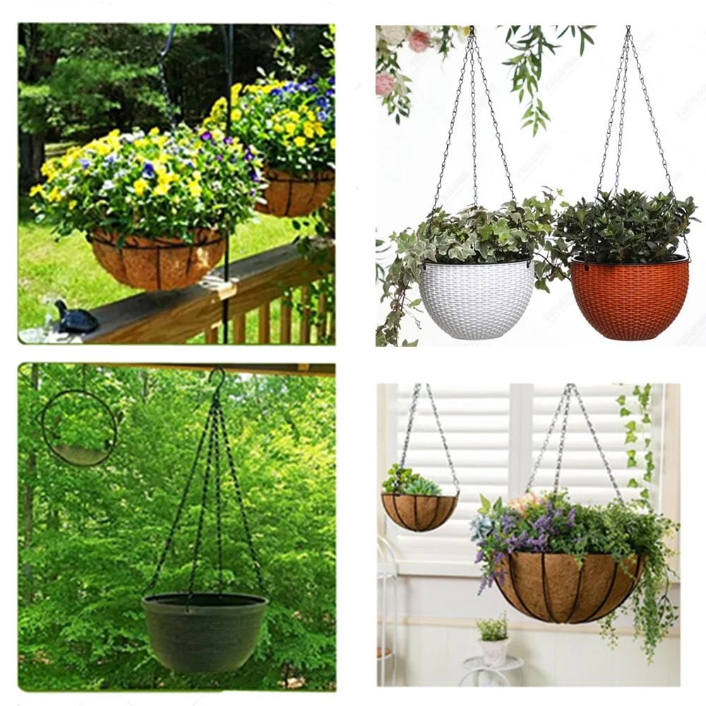 Подвесные металлические цепочки 6 шт. 42 см Черные, фото №3