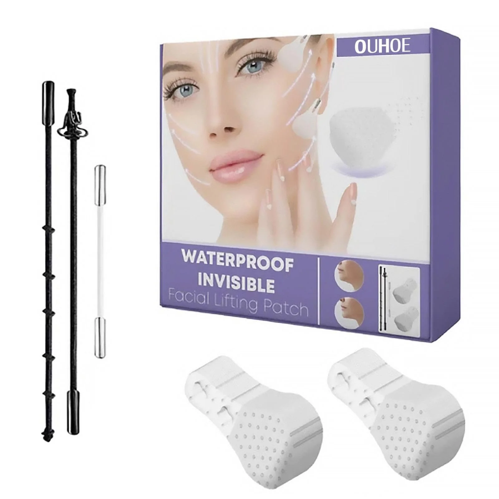 Стрічка для підтяжки обличчя Invisible Povanjer V-подібна, фото №9