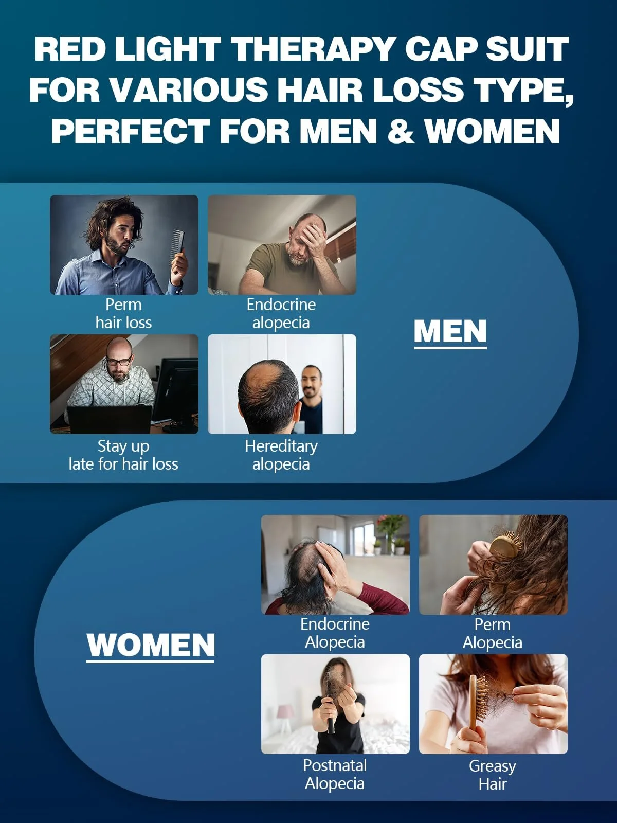 Шолом для росту волосся з лазерною терапією, Шолом для відновлення волосся червоним світлом, фото №3