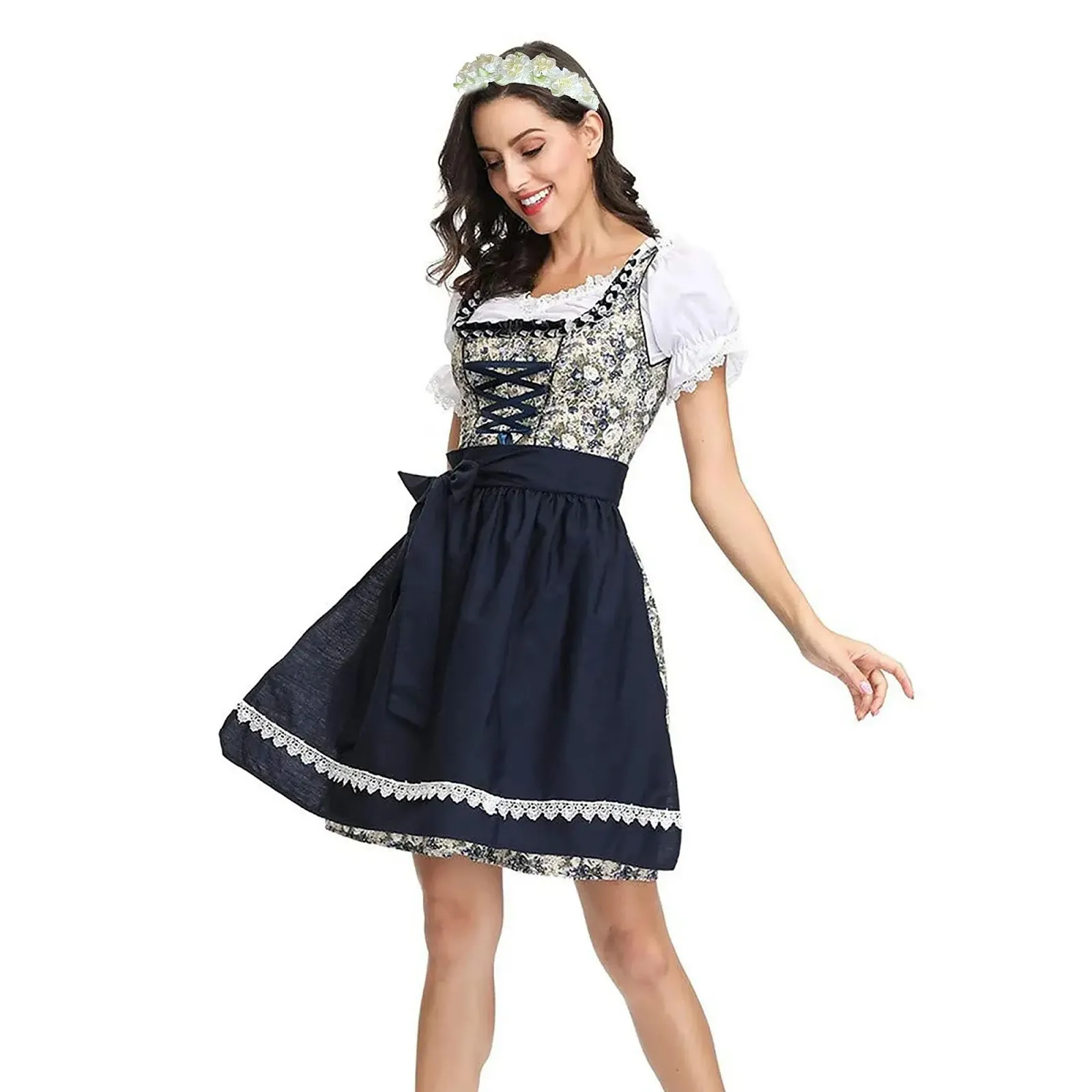 Обруч Квітковий ZAHD Ельф Білий Обруч, фото №4