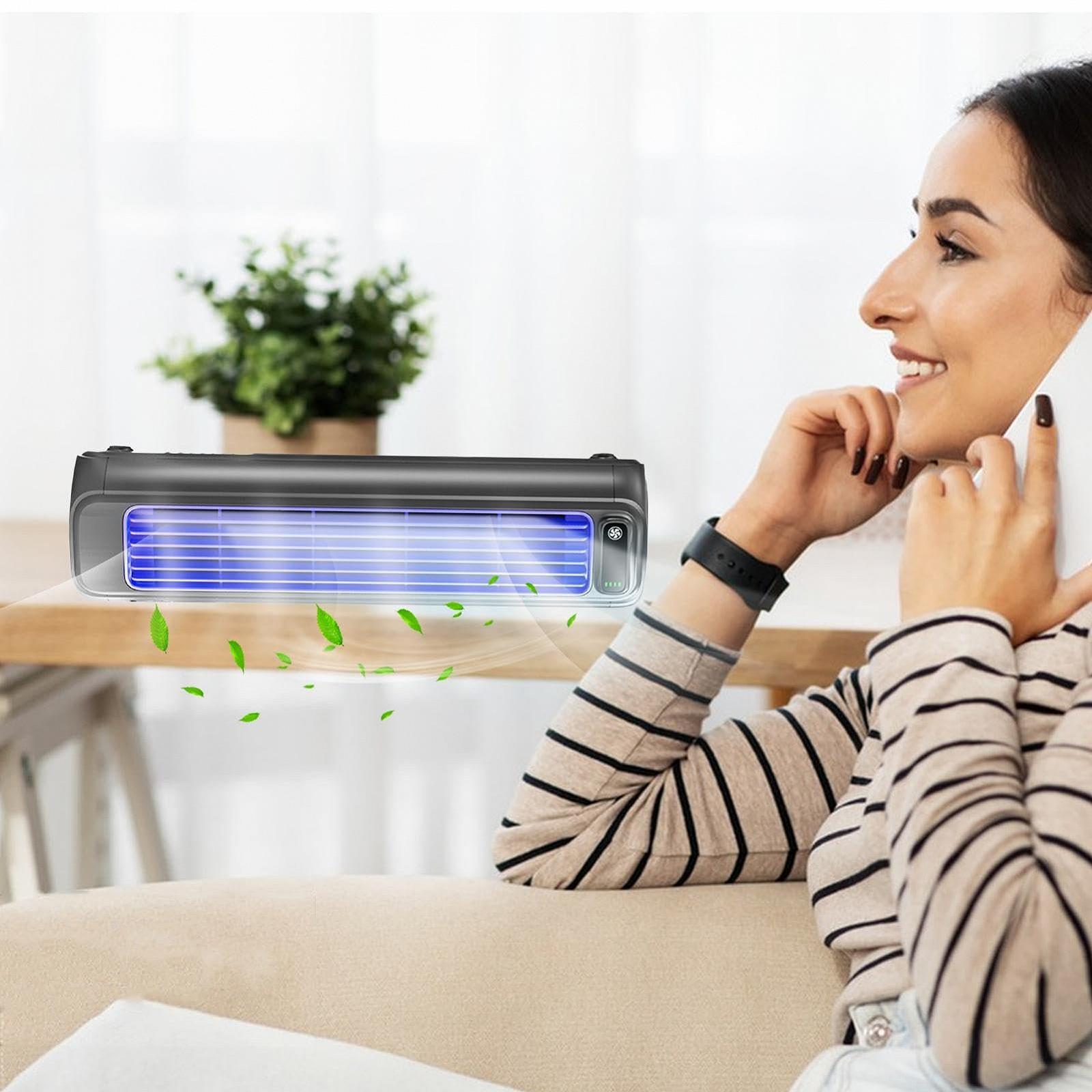 Портативний вентилятор-охолоджувач повітря Outfany Cooling Ace 3 режими акумуляторний баштовий безшумний, фото №9