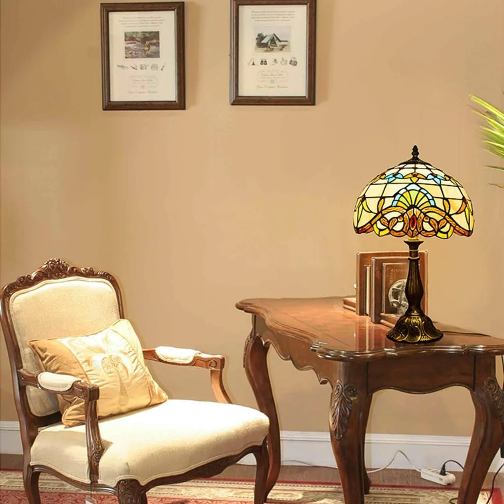 Настільна лампа Kinbolas Tiffany Style 30 см Кольорова, фото №9