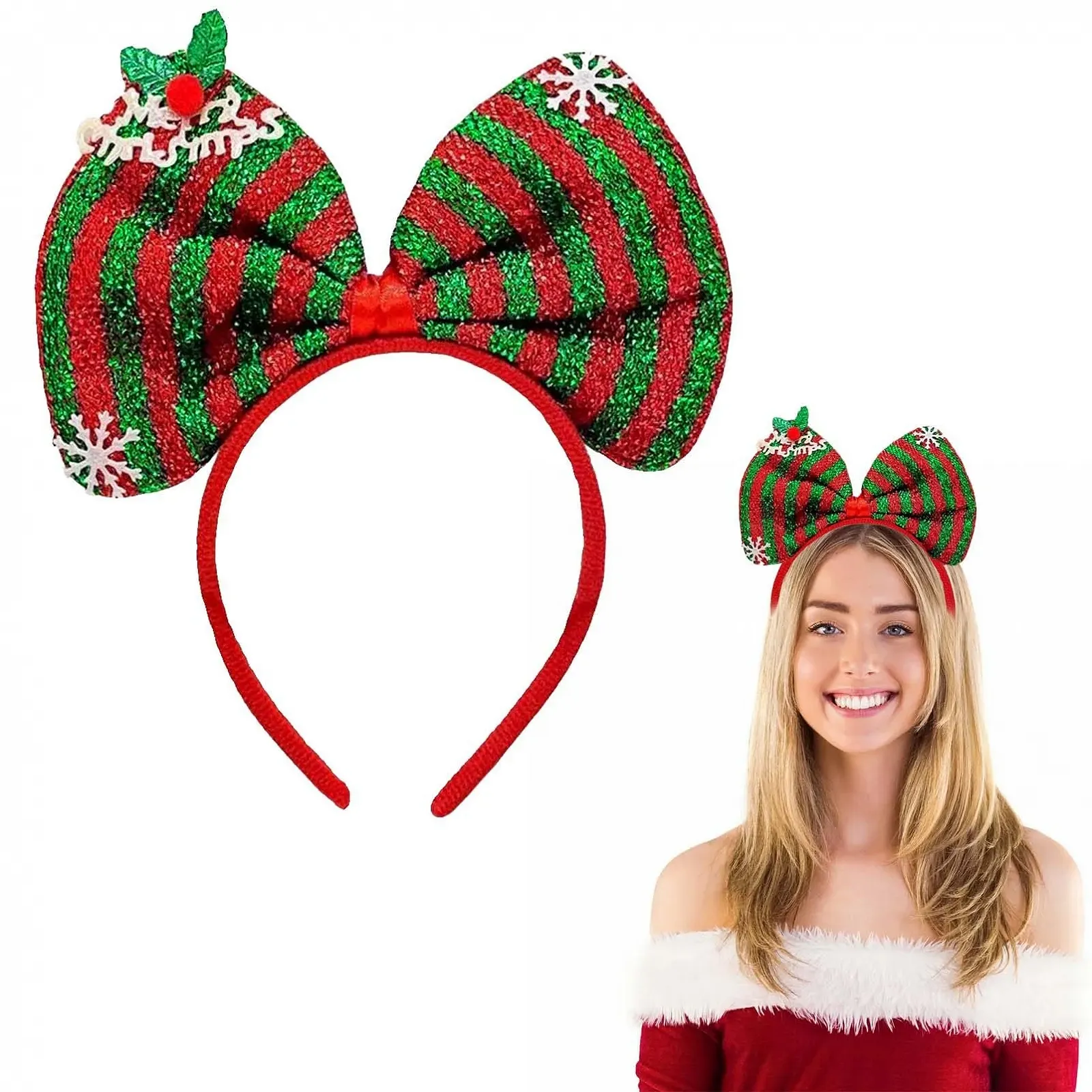 Обруч EONFAVE Рождественский, фото №1