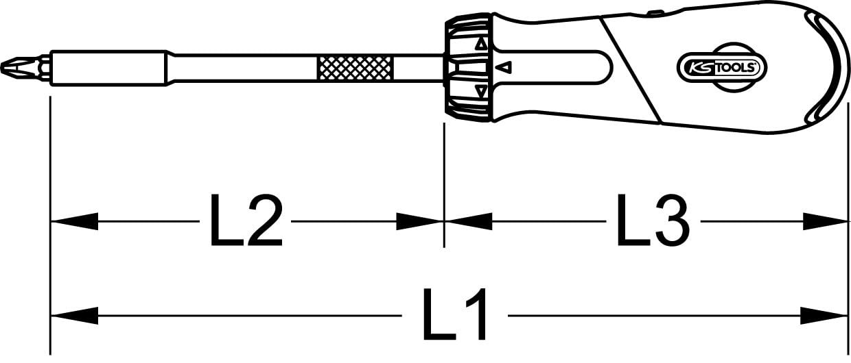 Отвертка-трещотка с битами KS Tools 159.2051 1/4" Revolver 7 предметов, фото №3