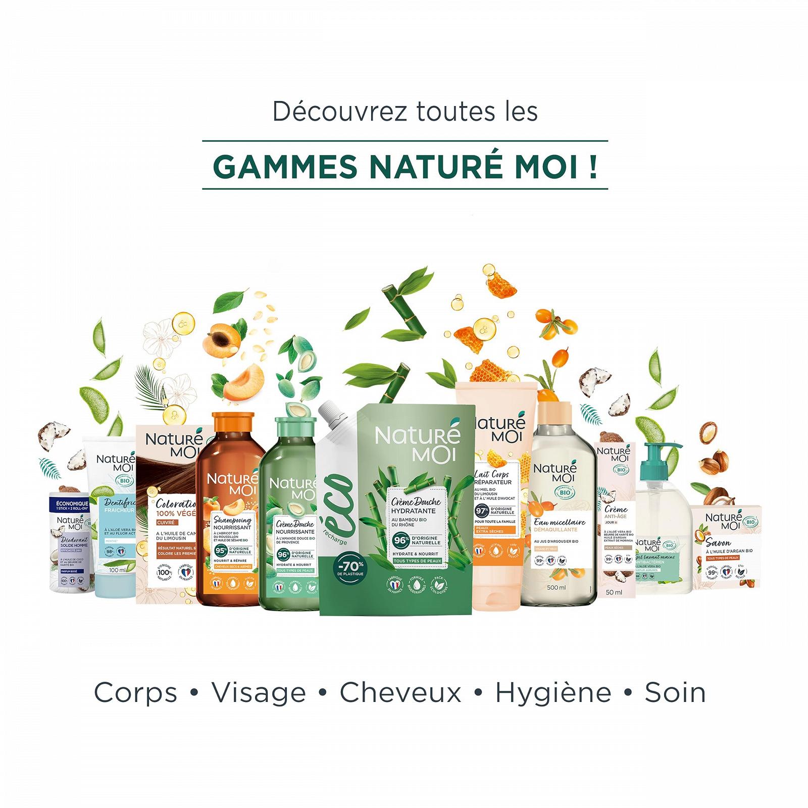 Крем-гель для душа Naturé Moi Soothing Organic Cotton Blossom and Hemp 500 мл, фото №7