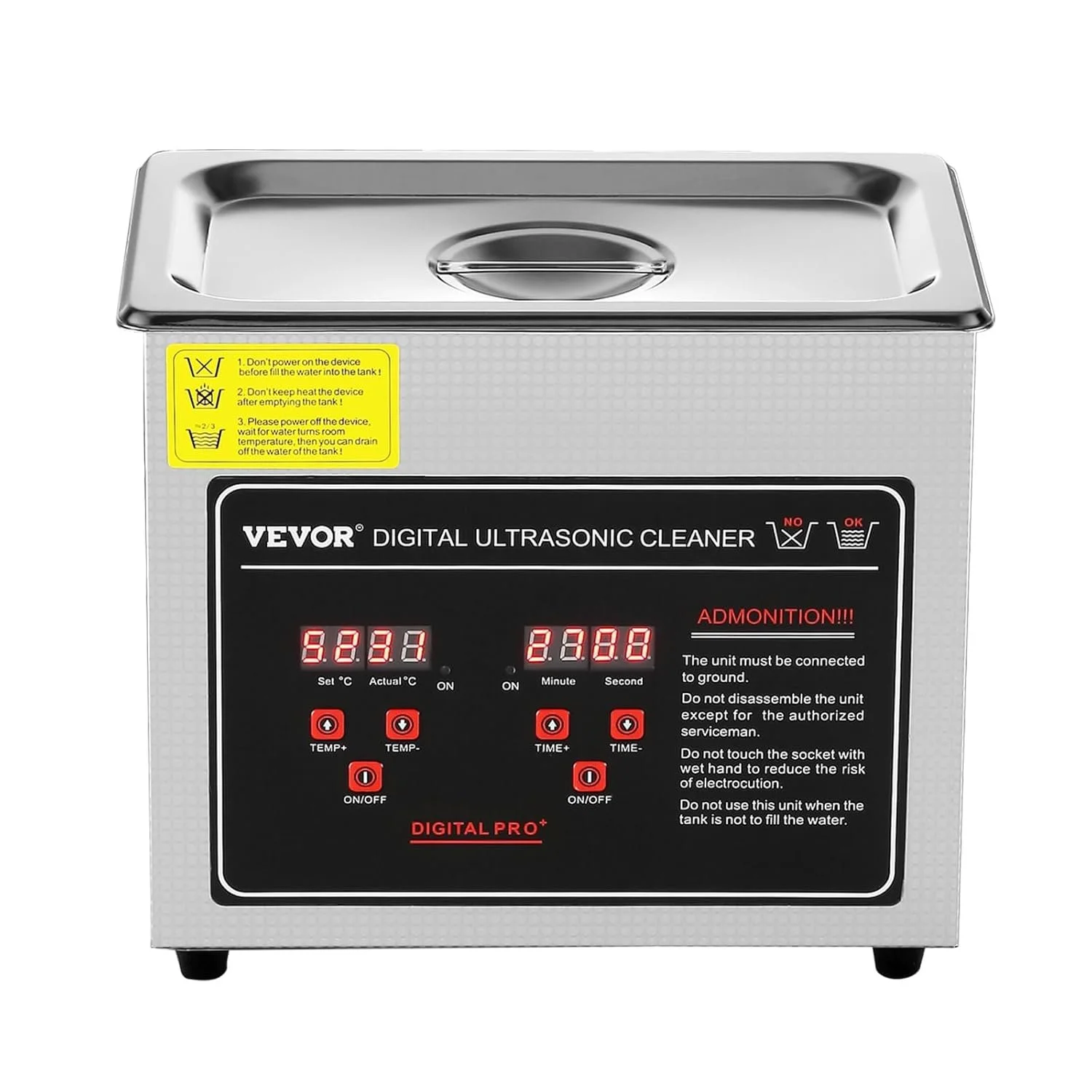 Ультразвуковий очисник Vevor Ultrasonic Cleaners 3L KZ-D3 Silver, фото №2 Ультразвуковий очисник Vevor Ultrasonic Cleaners 3L KZ-D3 Silver, фото №2