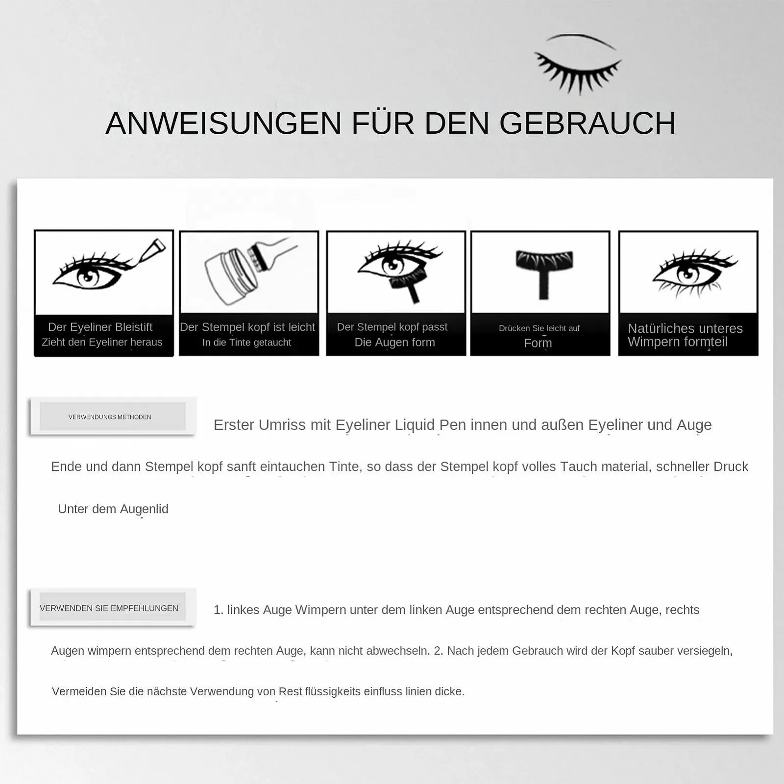 Штамп для нижних ресниц Derwrtup, фото №5