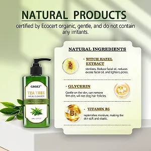 Гель для умывания с чайным деревом и глицерином для глубокого очищения пор для чувствительной кожи, 150 мл synthetic.ua - Фото 1