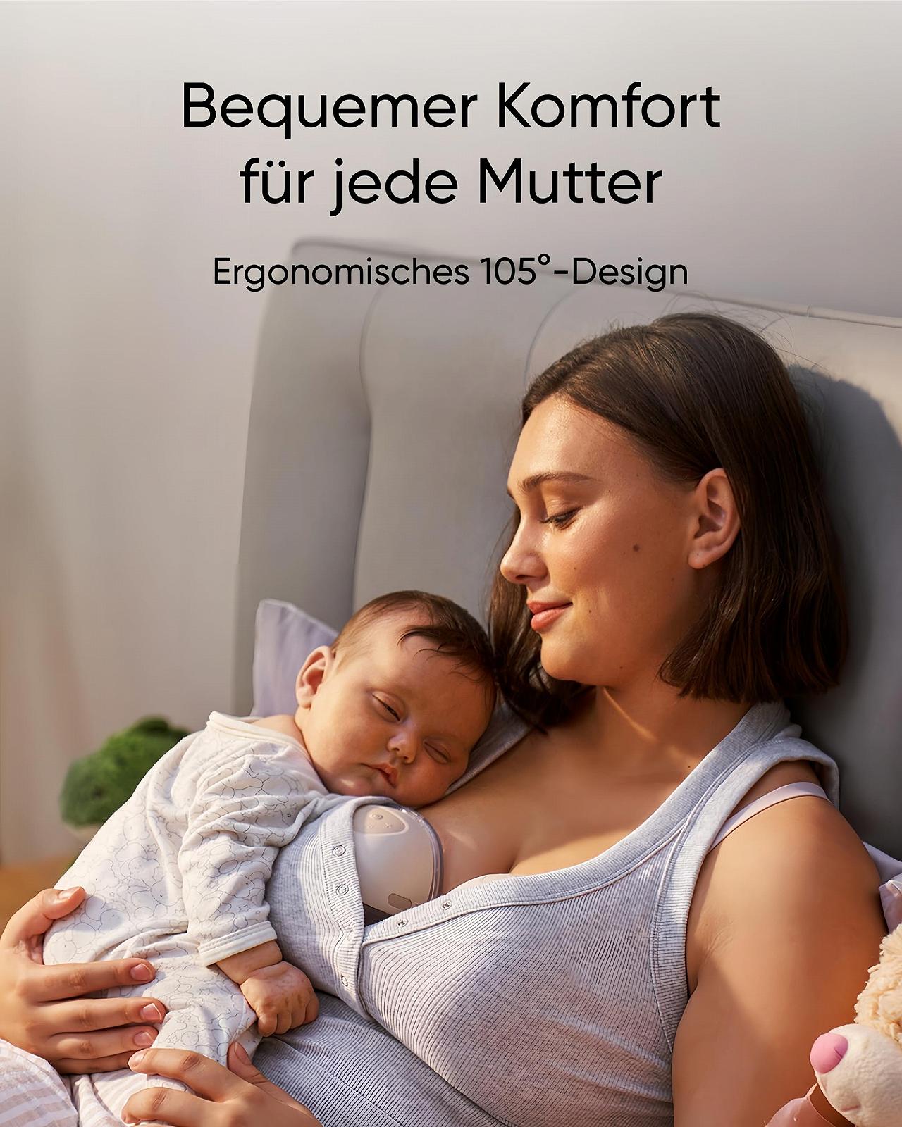 Молокоотсос Eufy Security Portable Breast Pump E10 Электрический с управлением через приложение Регулируемый Smart Rhythm 17-24 мм, фото №4 Молокоотсос Eufy Security Portable Breast Pump E10 Электрический с управлением через приложение Регулируемый Smart Rhythm 17-24 мм, фото №4