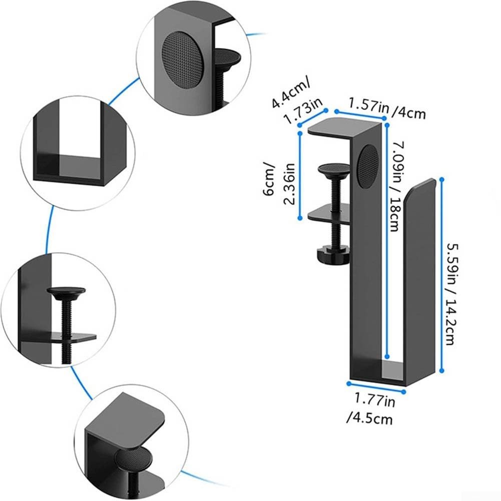Регулируемая настольная подставка для ноутбука, 2 шт., без сверления, настольный боковой органайзер со стальной конструкцией, выдерживает до 5 кг для ноутбуков, папок, книг, фото №4