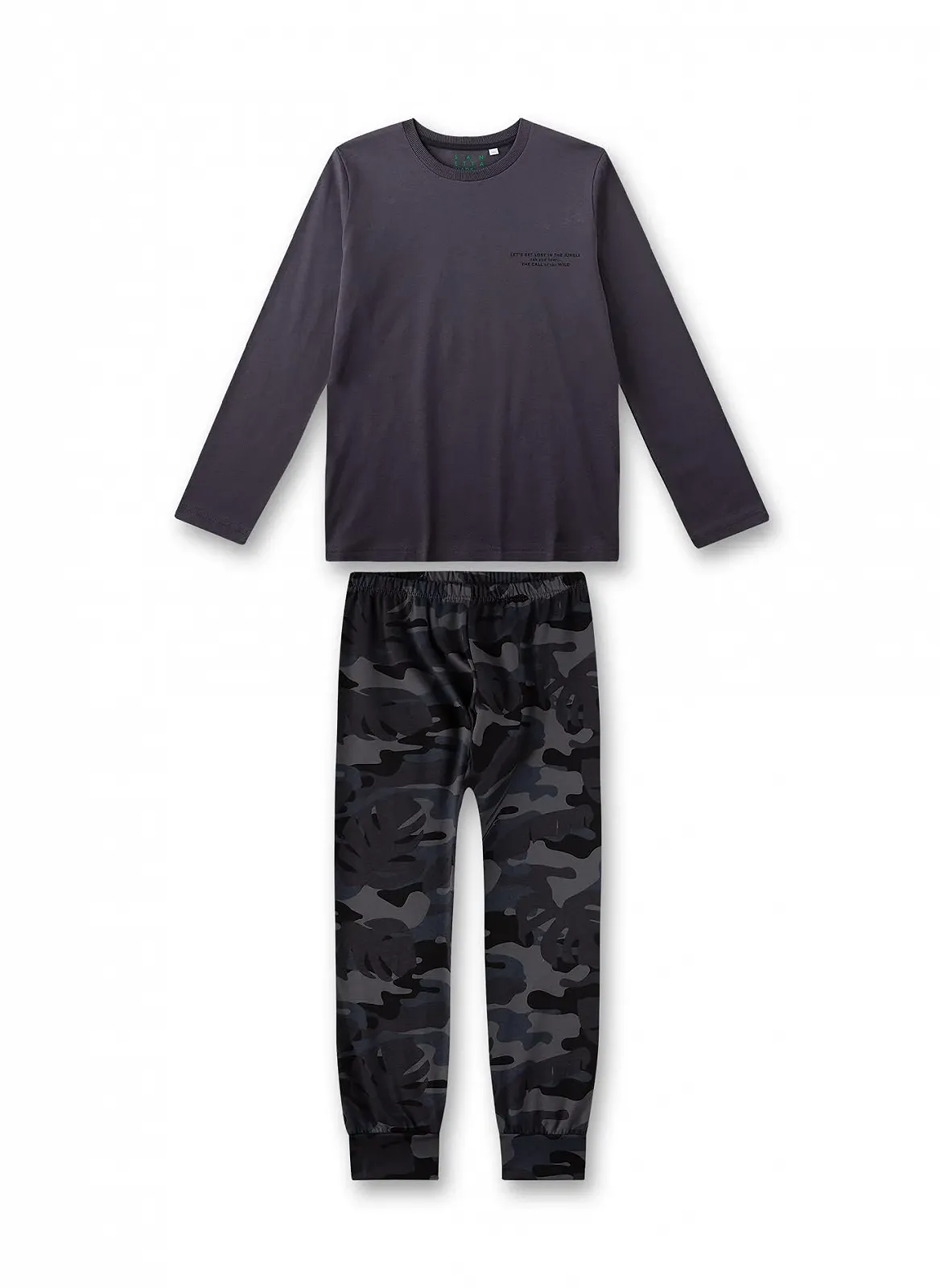 Піжама Sanetta для хлопчиків довга темно-сіра, фото №1 Піжама Sanetta для хлопчиків довга темно-сіра, фото №1