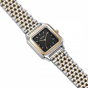 Женские часы BURKER Macy Квадратные женские часы Браслет-звеньевой Нержавеющая сталь Аналоговый Кварц 3 ATM Водонепроницаемый 26 мм Черный Золотой Серебряный synthetic.ua - Фото 1