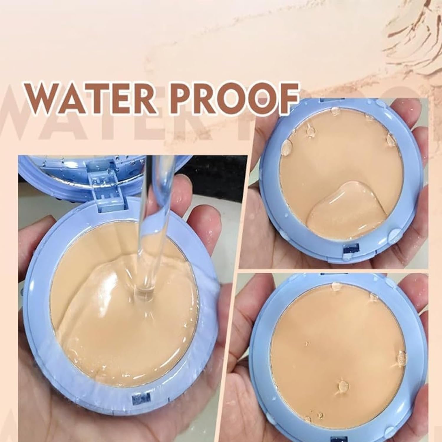 Пудра прессованная GAGK Matte Perfection, матирующая, влажная и сухая, для контроля жирности лица, водостойкая, стойкая, матирующая, разглаживающая (Классическая слоновая кость + Чистый бежевый), фото №5