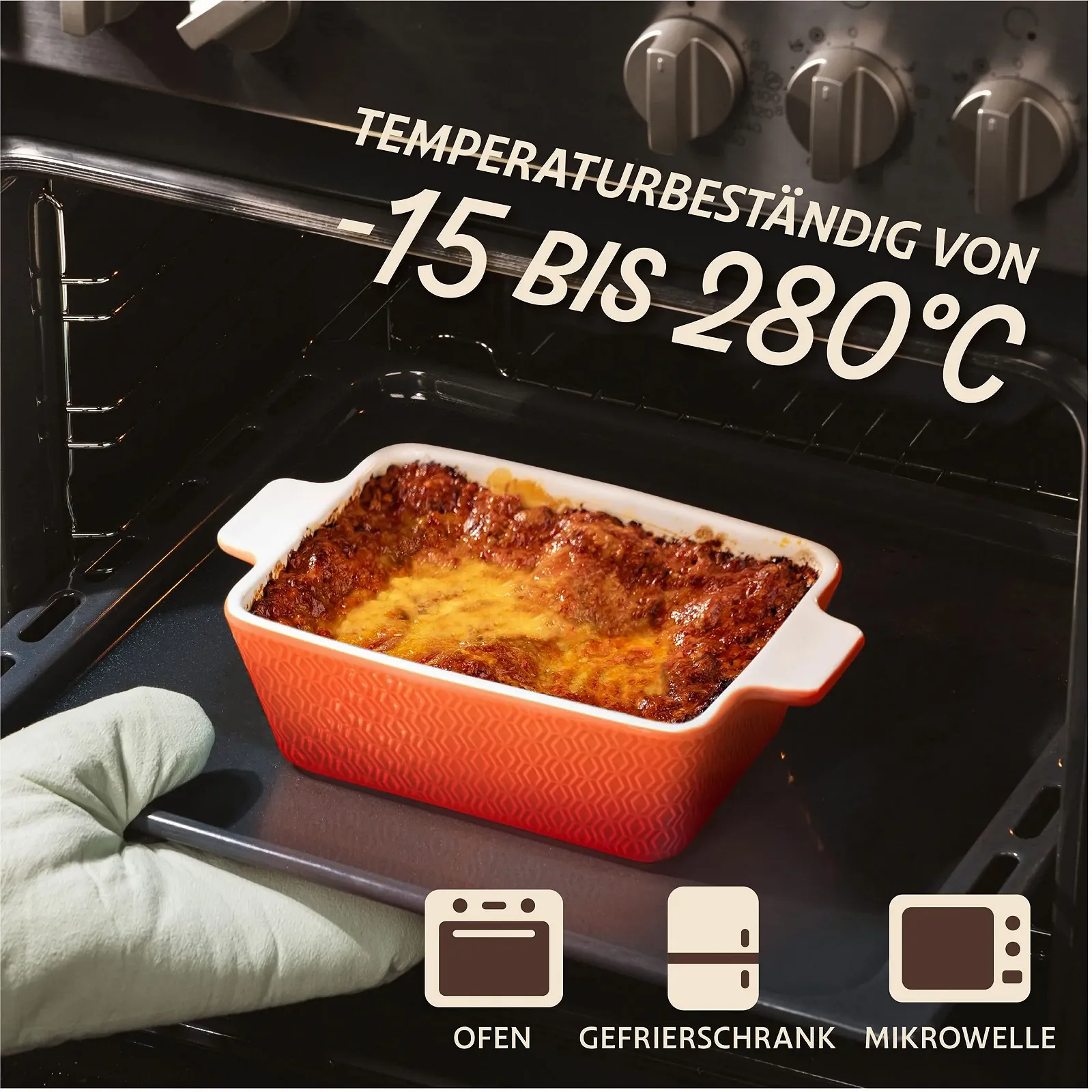 Форма для запекания Praknu керамическая прямоугольная с высоким бортом синяя 21 x 16 x 8 см, фото №5 Форма для запекания Praknu керамическая прямоугольная с высоким бортом синяя 21 x 16 x 8 см, фото №5