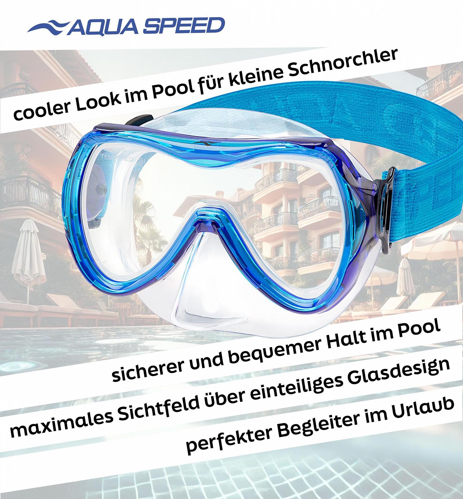 Маска для дайвінгу Aqua Speed Alize FS, дитяча, з одним склом + серветка з мікрофібри, фото №6